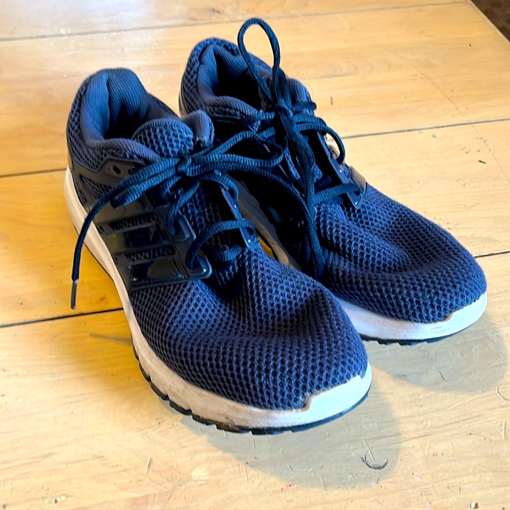 adidas Blue and White Athletic Sneakers with Breathable Mesh